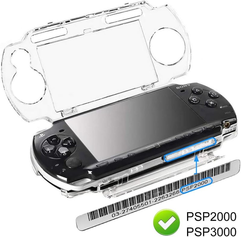 OSTENT Protector Clear Crystal Travel Carry Hard Cover Case Shell for Sony PSP 2000 3000 - Image 2